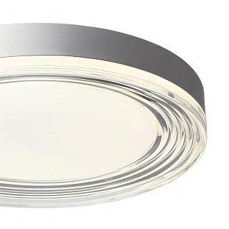 Настенно-потолочный светильник 40*6 см, LED 76W 4000K Sonex Infinita 7728/76L серебро/прозрачный