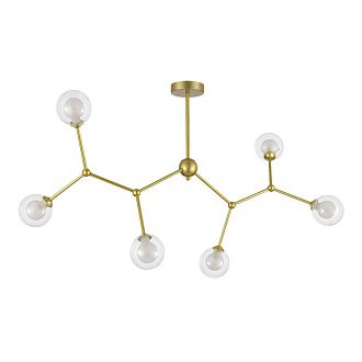 Светильник подвесной 108*59 см, 6*G9*5W 4000K EVOLUCE Arcus SLE1106-203-06 золотистый