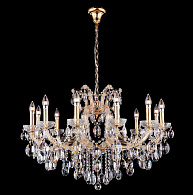 Люстра 90 см, Crystal Lux HOLLYWOOD SP12 GOLD Золотой/Прозрачный