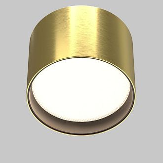 Потолочный светильник 9 см, 7W, 4000K, Maytoni Technical Glare C127CL-L7W4K-BS, латунь