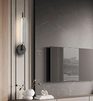 Светильник DZN-13468 ЧЕРНЫЙ+ЗОЛОТО  D100/H380/1/LED/6W/3000K