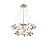 Подвесная люстра 80 см, 135W, 3000K, Aployt Delfin APL.774.03.135, золото