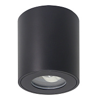 Точечный светильник 8*8,4 см, 1 GU10*35W,  К, Arte Lamp Tino A1469PL-1BK, Черный, IP 44