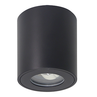 Точечный светильник 8*8,4 см, 1 GU10*35W,  К, Arte Lamp Tino A1469PL-1BK, Черный, IP 44