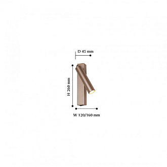 Бра Favourite Specimen 2228-1W, D45*W120/160*H260, перламутровое золото