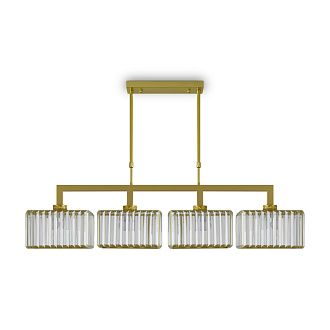 Люстра 113*14*-78 см, 4*E27*160W, Freya  FR5473PL-04G, Золото