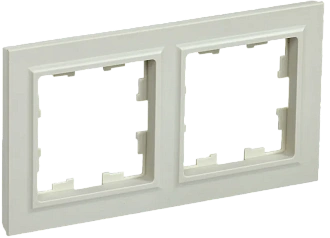BRITE Рамка 2 поста РУ-2-БрКр бежевый