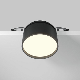 Встраиваемый светильник 8,5*8,5*6,6 см, LED, 12W, 3000К, Maytoni Technical ONDA DL024-12W3K-B черный, вр 8,2 см