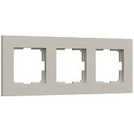W0032917 Рамка на 3 поста Slab, дымчатый софт Werkel, 4690389218439