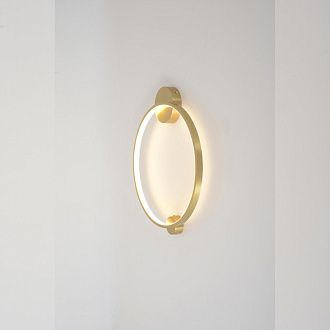 Настенный светильник 48 см, 18W, 3000-6000K, Crystal Lux REAL AP18W LED BRASS, латунь