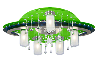 Люстра L790 x W550 x H200, мм, 60W, GN+CR WT(Зелёная+Хром) Sfera Sveta 8364/5+1 GN+CR WT