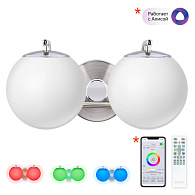 Бра 32*16 см, LED*24 W, 3000-5500 К, Матовый хром Citilux Адам CL228B321