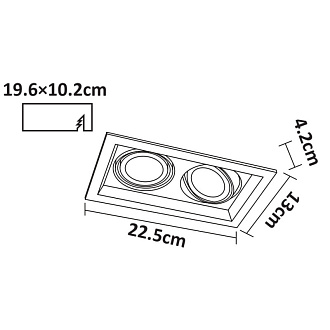Точечный светильник Arte Lamp A6661PL-2WH белый, вр 10,2*19,6 см
