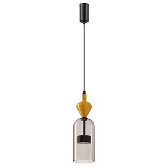 Подвес 11,5*11,5*152 см,  LED*W, 4000 К, Odeon Light Palleta, черный 5046/12LB
