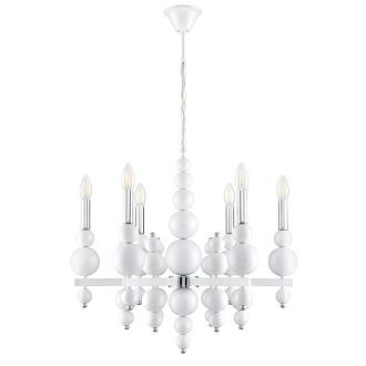 Люстра *62*-94 см, 6*E14*40W, Lumion NANA 8260/6, белый, хром