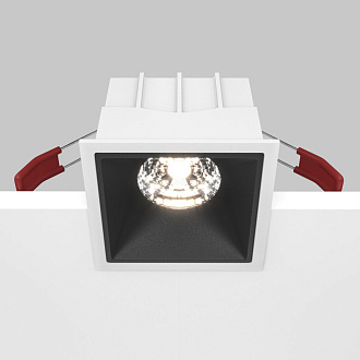 Светильник 9 см, 15W, 4000K, Technical DL043-01-15W4K-D-SQ-WB, белый-черный, 36°, Dim, Triac, вр 7,5 см