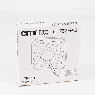 Бра 21 см, 18W, 3000-6000К  Citilux Триест CL737B42 белый