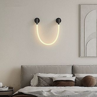 Бра 90*- см, 1*LED*18W, 3000K, Lightera Tura LE103W-93BA STEEL, Черный