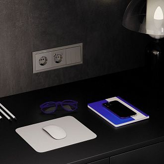 Выключатель встраиваемый Voltum S70 трехклавишный 10А, шелк пластик Soft touch VLS030104