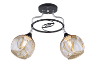 Люстра L460 x W210 x H280, мм, 2*40W (80W), BK+CR (Черный+Хром) Rilon 4494/2 BK+CR