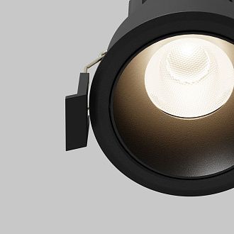 Встраиваемый светильник DL115-10W-4K-B **-8,2 см, *LED*10W, 4000K, Maytoni technical Dip DL115-10W-4K-B, Черный, вр 6 см