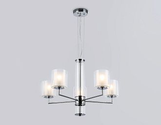Подвесная люстра **44-126 см, 5*E14*40W, K, Ambrella Light High Light LH56001, хром
