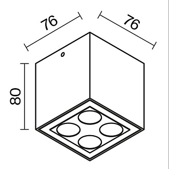 Светильник 7,6*7,6 см, LED 8W, 3000К, Графит Maytoni Ares O309CL-L8GF3K