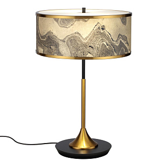 Настольная лампа 36*36*56 см, 2 Е27*10W, Odeon Light Bergi, античная бронза 5064/2T