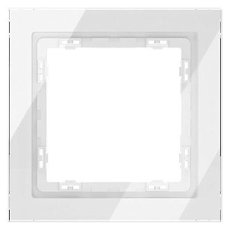 Рамка стеклянная Voltum S70 на 1 пост, белый, стекло Стекло/пластик  VLS110101