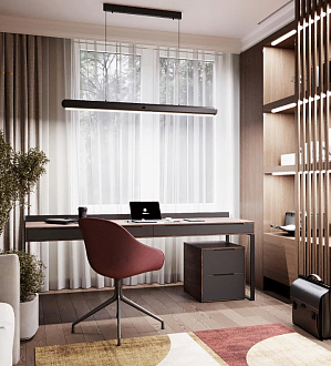 Светильник 151 см, 40W, 3000K, Odeon Light Satrion 6641/40L, черный