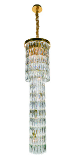 Люстра Ø300 x H1200, мм, 8*40W (320W), GOLD+CLEAR (Золото + Прозрачный Хрусталь) NewRgy 2727E/8A GOLD+CLEAR