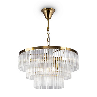 Люстра подвесная Maytoni Colonne MOD093PL-09BS, диаметр 47 см, латунь