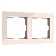 W0022743 Рамка на 2 поста Acrylic, айвори Werkel, 4690389186288