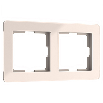 W0022743 Рамка на 2 поста Acrylic, айвори Werkel, 4690389186288
