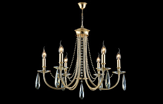 Люстра 65 см, Crystal Lux VICTORIA SP6 GOLD/AMBER золото