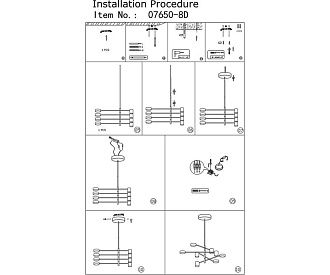 Люстра 100*90 см, LED 112W, 3000K Мекли черный Kink Light 07650-8D,19(3000K)