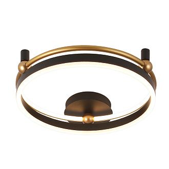 Светильник потолочный 47*10 см, LED*48W 3000-6300K Черный/Золото Crystal Lux FERNANDO PL48W LED BLACK/GOLD