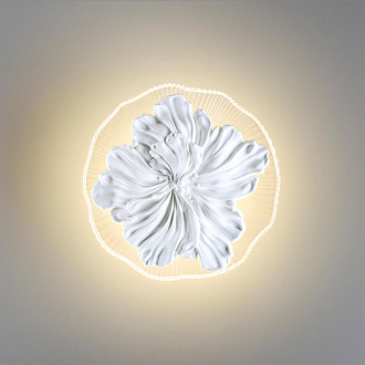 Настенный светильник 21,5 см,  1*9W, 3000K, ODEON LIGHT FIORE 6614/8WL белый