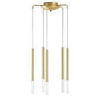 Подвесная люстра *34*41-121 см, *LED*25W, 4000K, Lightstar Tubo L5T747143, золотой