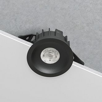 Потолочный акцентный светильник 9*9*5 см, LED, 10W, 4000K, Elektrostandard Combi 25067/LED, черный, вр 7,4 см