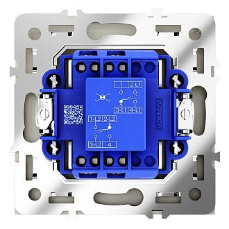 Перекрестный переключатель встраиваемый Voltum S70 одноклавишный 10А, шелк пластик Soft touch VLS010504