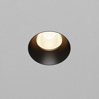 Встраиваемый светильник 10*10 см, вр 7 см, *LED*15W, 3000K, Maytoni Dip DL121-15W-3K-TRS-B, Черный