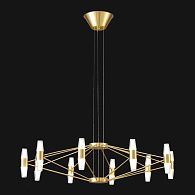 Люстра подвесная *80*45-150 см, 20*led*3W, 4000K, Lussole Hopkins LSP-7409, матовое золото