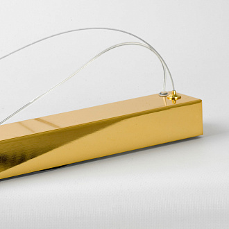 Линейно-подвесной светильник 150*40*60/175 см, 10*LED*4W Lussole Cayuga LSP-7178 блестящее золото