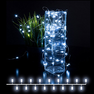 Гирлянда нить Роса белый 5м IP20 400-007 500* см, LED *1W, 6500 К, Elektrostandard