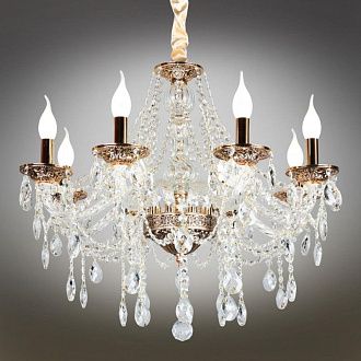 Подвесная люстра 65*65-55 см, 8*E14, 40W, Omnilux Omnilux 748 OML-74803-08, золотой
