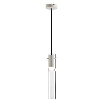 Подвес 6*6*120 см, 1 LED*5W, 3000 К, Odeon Light Scrow, белый 5058/5LB