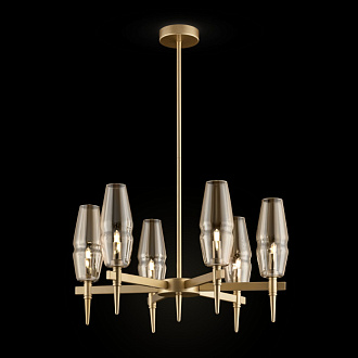 Подвесная люстра Maytoni Lita H002PL-06G, золото, диаметр 54см