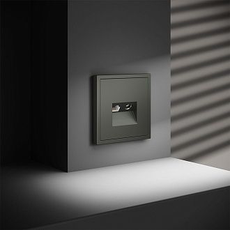 Розетка телевизионная встраиваемая TV+RJ45 кат. 6, титан Voltum S70 VLS060706, Пластик Soft touch