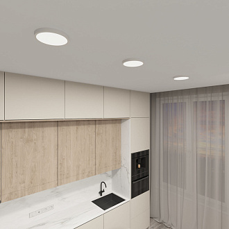 Накладной светильник *22*2,5 см, LED * 18W, 3000-6500К, Denkirs Thin DK6520-WH, белый